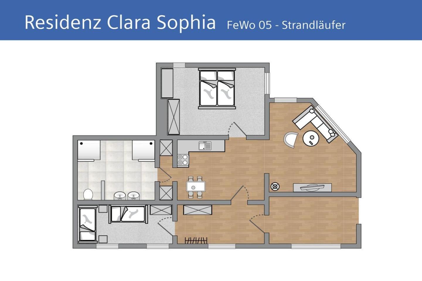Ferienwohnung Strandlaeufer In Der Residenz Clara Sophia Binz Dış mekan fotoğraf
